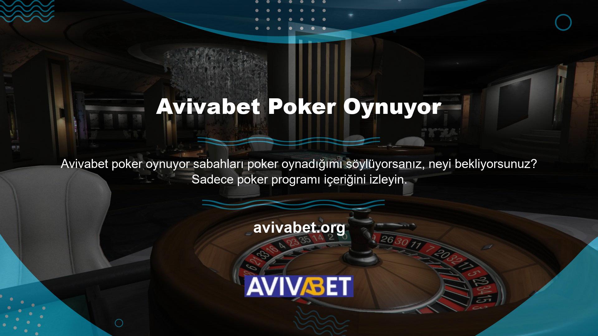 Türk pokerini de izleyebilirsiniz